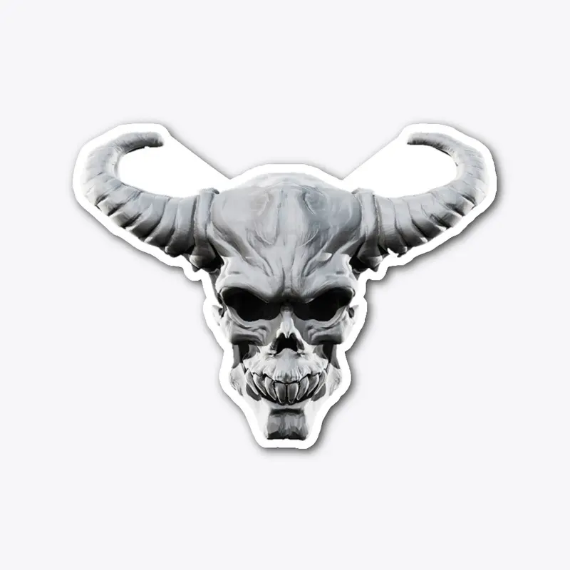 Demon Skull Sticker